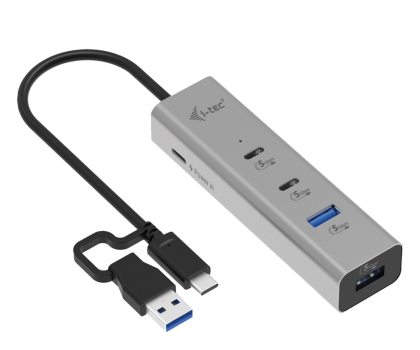 Hub USB I-TEC USB-C/USB-A Charging Metal HUB Power Delivery 85 W CAHUBMETAL2A2CPD